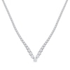 Thumbnail Image 0 of 7 CT. T.W. Graduated Diamond Riviera Tennis Necklace in 14K White Gold
