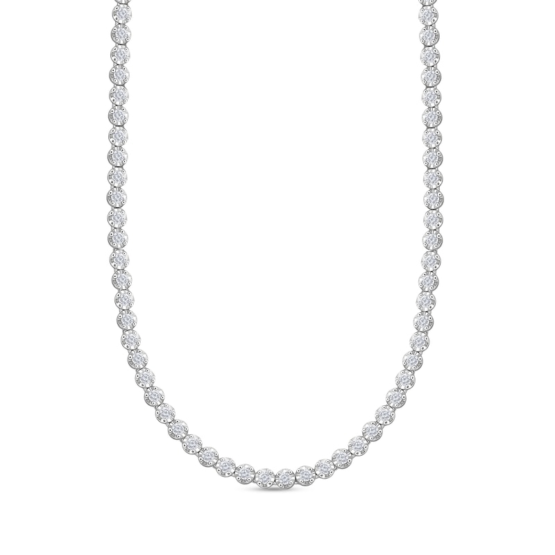 5 CT. T.W. Diamond Tennis Necklace in 14K White Gold | Zales Outlet
