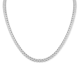 8 CT. T.W. Staggered Diamond Tennis Necklace in 14K White Gold