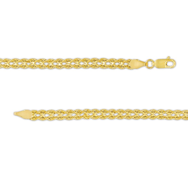 Main Image 3 of Five Heart Station Necklace in 10K Gold