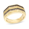 Thumbnail Image 1 of 1/2 CT. T.W. Champagne Diamond Double Row Wedding Band in 10K Gold