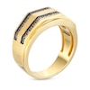 Thumbnail Image 3 of 1/2 CT. T.W. Champagne Diamond Double Row Wedding Band in 10K Gold