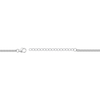 Thumbnail Image 3 of 6.0mm Hexagonal Blue and 4.0mm White Lab-Created Sapphire Double Strand Necklace in Sterling Silver - 16"