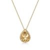 Thumbnail Image 1 of Pear-Shaped Citrine Rope-Textured Frame Pendant in Sterling Silver with 18K Gold Plate