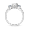 Thumbnail Image 3 of 6.0mm White and Sky Blue Topaz Three Stone Ring in Sterling Silver