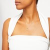 Thumbnail Image 2 of White Topaz Frame Heart Lock Necklace in Sterling Silver with 18K Gold Plate