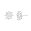 Thumbnail Image 1 of 2 CT. T.W. Certified Lab-Grown Diamond Snowflake Stud Earrings in 14K White Gold (F/SI2)