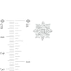 Thumbnail Image 3 of 2 CT. T.W. Certified Lab-Grown Diamond Snowflake Stud Earrings in 14K White Gold (F/SI2)