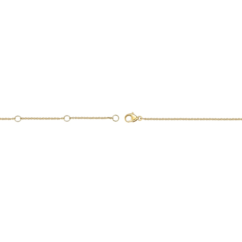 Main Image 3 of Oval and Round White Topaz Alternating Station Necklace in Sterling Silver with 18K Gold Plate