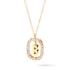 Thumbnail Image 0 of 1/4 CT. T.W. Lab-Created Diamond Open Frame "B" Initial Pendant in 14K Gold - 19.5"