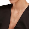 Thumbnail Image 2 of 1/4 CT. T.W. Lab-Grown Diamond Open Frame "B" Initial Pendant in 14K Gold - 19.5"