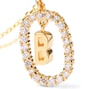 Thumbnail Image 3 of 1/4 CT. T.W. Lab-Created Diamond Open Frame "B" Initial Pendant in 14K Gold - 19.5"