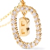 Thumbnail Image 4 of 1/4 CT. T.W. Lab-Grown Diamond Open Frame "B" Initial Pendant in 14K Gold - 19.5"
