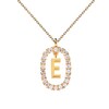 Thumbnail Image 3 of 1/4 CT. T.W. Lab-Grown Diamond Open Frame "E" Initial Pendant in 14K Gold - 19.5"