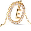 Thumbnail Image 5 of 1/4 CT. T.W. Lab-Grown Diamond Open Frame "E" Initial Pendant in 14K Gold - 19.5"