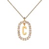 Thumbnail Image 3 of 1/4 CT. T.W. Lab-Grown Diamond Open Frame "C" Initial Pendant in 14K Gold - 19.5"