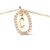Thumbnail Image 7 of 1/4 CT. T.W. Lab-Grown Diamond Open Frame "C" Initial Pendant in 14K Gold - 19.5"