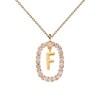 Thumbnail Image 3 of 1/4 CT. T.W. Lab-Grown Diamond Open Frame "F" Initial Pendant in 14K Gold - 19.5"