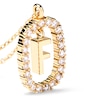 Thumbnail Image 4 of 1/4 CT. T.W. Lab-Grown Diamond Open Frame "F" Initial Pendant in 14K Gold - 19.5"