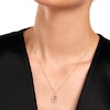 Thumbnail Image 4 of 1/4 CT. T.W. Lab-Grown Diamond Open Frame "G" Initial Pendant in 14K Gold - 19.5"