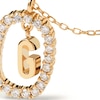 Thumbnail Image 5 of 1/4 CT. T.W. Lab-Grown Diamond Open Frame "G" Initial Pendant in 14K Gold - 19.5"