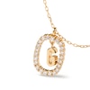 Thumbnail Image 7 of 1/4 CT. T.W. Lab-Grown Diamond Open Frame "G" Initial Pendant in 14K Gold - 19.5"
