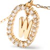 Thumbnail Image 4 of 1/4 CT. T.W. Lab-Grown Diamond Open Frame "W" Initial Pendant in 14K Gold - 19.5"