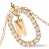 Thumbnail Image 4 of 1/4 CT. T.W. Lab-Grown Diamond Open Frame "N" Initial Pendant in 14K Gold - 19.5"