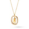 Thumbnail Image 1 of 1/4 CT. T.W. Lab-Grown Diamond Open Frame "H" Initial Pendant in 14K Gold - 19.5"