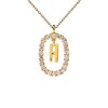 Thumbnail Image 3 of 1/4 CT. T.W. Lab-Grown Diamond Open Frame "H" Initial Pendant in 14K Gold - 19.5"