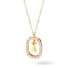 Thumbnail Image 1 of 1/4 CT. T.W. Lab-Grown Diamond Open Frame "X" Initial Pendant in 14K Gold - 19.5"