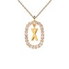 Thumbnail Image 3 of 1/4 CT. T.W. Lab-Grown Diamond Open Frame "X" Initial Pendant in 14K Gold - 19.5"