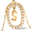 Thumbnail Image 4 of 1/4 CT. T.W. Lab-Grown Diamond Open Frame "S" Initial Pendant in 14K Gold - 19.5"