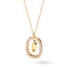 Thumbnail Image 1 of 1/4 CT. T.W. Lab-Grown Diamond Open Frame "O" Initial Pendant in 14K Gold - 19.5"
