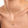 Thumbnail Image 4 of 1/4 CT. T.W. Lab-Grown Diamond Open Frame "O" Initial Pendant in 14K Gold - 19.5"