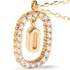 Thumbnail Image 5 of 1/4 CT. T.W. Lab-Grown Diamond Open Frame "O" Initial Pendant in 14K Gold - 19.5"