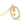 Thumbnail Image 6 of 1/4 CT. T.W. Lab-Grown Diamond Open Frame "U" Initial Pendant in 14K Gold - 19.5"