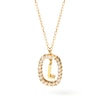Thumbnail Image 0 of 1/4 CT. T.W. Lab-Created Diamond Open Frame "L" Initial Pendant in 14K Gold - 19.5"