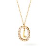 Thumbnail Image 1 of 1/4 CT. T.W. Lab-Grown Diamond Open Frame "L" Initial Pendant in 14K Gold - 19.5"