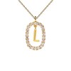 Thumbnail Image 3 of 1/4 CT. T.W. Lab-Grown Diamond Open Frame "L" Initial Pendant in 14K Gold - 19.5"