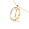Thumbnail Image 7 of 1/4 CT. T.W. Lab-Grown Diamond Open Frame "L" Initial Pendant in 14K Gold - 19.5"