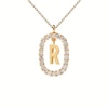 Thumbnail Image 5 of 1/4 CT. T.W. Lab-Grown Diamond Open Frame "R" Initial Pendant in 14K Gold - 19.5"