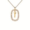 Thumbnail Image 5 of 1/4 CT. T.W. Lab-Grown Diamond Open Frame "T" Initial Pendant in 14K Gold - 19.5"