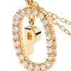 Thumbnail Image 4 of 1/4 CT. T.W. Lab-Grown Diamond Open Frame "P" Initial Pendant in 14K Gold - 19.5"
