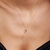 Thumbnail Image 6 of 1/4 CT. T.W. Lab-Grown Diamond Open Frame "P" Initial Pendant in 14K Gold - 19.5"
