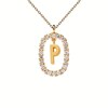 Thumbnail Image 7 of 1/4 CT. T.W. Lab-Grown Diamond Open Frame "P" Initial Pendant in 14K Gold - 19.5"