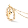 Thumbnail Image 9 of 1/4 CT. T.W. Lab-Grown Diamond Open Frame "P" Initial Pendant in 14K Gold - 19.5"