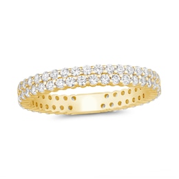 1 CT. T.W. Diamond Double Row Eternity Anniversary Band in 14K Gold