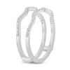 Thumbnail Image 2 of 1/5 CT. T.W. Diamond Wavy Solitaire Enhancer in 14K White Gold
