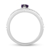 Thumbnail Image 3 of Enchanted Disney Ariel Amethyst and 1/15 CT. T.W. Diamond Seashell Ring in Sterling Silver and 10K Rose Gold